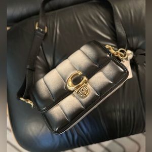 Upcrafted coach one of a kind rare black studio bag custom airbrush